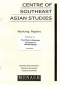 Cover: From Malay to Indonesian - Monash Asia Institute