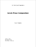 Cover: Greek Prose Composition - Bryn Mawr Commentaries
