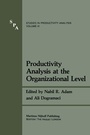 Cover: Productivity Analysis at the Organizational Level - Kluwer Academic Publishers