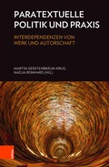 Cover: Paratextuelle Politik und Praxis - B&ouml;hlau