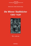Cover: Die Wiener Stadtb&uuml;cher 1395-1430 - B&ouml;hlau