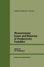 Cover: Measurement Issues and Behavior of Productivity Variables - Springer