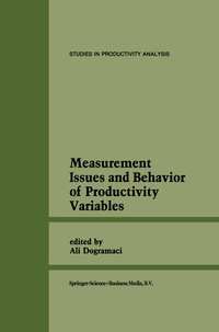 Enlarge image Cover: Measurement Issues and Behavior of Productivity Variables - Springer