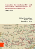 Cover: Verzeichnis der Familienarchive und pers&ouml;nlichen Schriftennachl&auml;sse zur &ouml;sterreichischen Geschichte - B&ouml;hlau