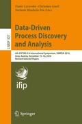 Bild: Data-Driven Process Discovery and Analysis - Springer