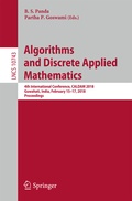 Cover: Algorithms and Discrete Applied Mathematics - Springer