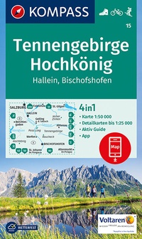 Abbildung von: KOMPASS Wanderkarte Tennengebirge, Hochkönig, Hallein, Bischofshofen - KOMPASS-Karten