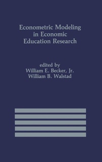 Enlarge image Cover: Econometric Modeling in Economic Education Research - Kluwer Academic Publishers
