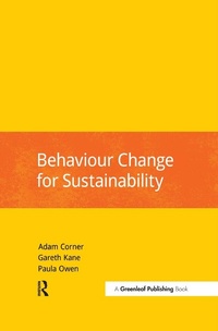 Enlarge image Cover: Behaviour Change for Sustainability - Routledge