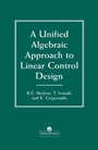 Cover: A Unified Algebraic Approach To Control Design - Routledge