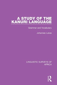 Abbildung von: A Study of the Kanuri Language - Routledge