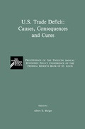 Cover: U.S. Trade Deficit: Causes, Consequences, and Cures - Kluwer Academic Publishers