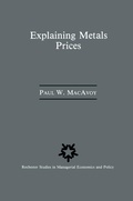Cover: Explaining Metals Prices - Springer