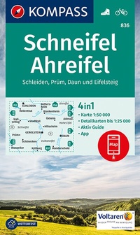 Abbildung von: KOMPASS Wanderkarte 836 Schneifel, Ahreifel, Schleiden, Prüm, Daun, Eifelsteig 1:50.000 - KOMPASS-Karten
