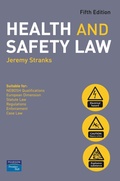 Cover: Health and Safety Law 5e - Pearson Professional