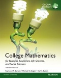 Cover: College Math for Business, Economics, Life Sciences & Social Sciences PDF eBook, Global Edition - Pearson