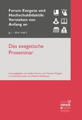 Cover: Das exegetische Proseminar - Narr Francke Attempto Verlag