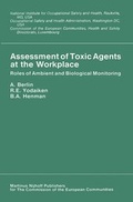 Cover: Assessment of Toxic Agents at the Workplace - Kluwer Academic Publishers