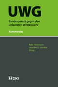 Cover: Bundesgesetz gegen den unlauteren Wettbewerb (UWG) - Dike Verlag Z&uuml;rich