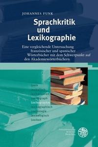 Abbildung von: Sprachkritik und Lexikographie - Universitätsverlag Winter