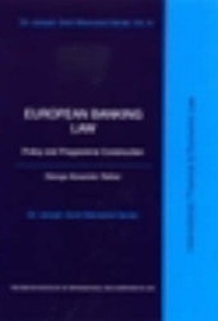 Abbildung von: European Banking Law - Policy and Programme Construction - British Institute of International & Comparative Law