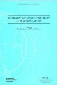 Enlarge image Cover: Comparative Confidentiality in Psychoanalysis - British Institute of International & Comparative Law