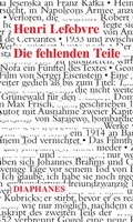Cover: Die fehlenden Teile - Diaphanes