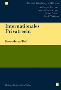 Enlarge image Cover: Internationales Privatrecht - Helbing & Lichtenhahn