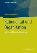 Cover: Rationalit&auml;t und Organisation 1 - Springer VS