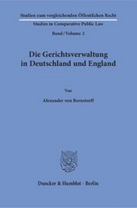 Abbildung von: Die Gerichtsverwaltung in Deutschland und England. - Duncker & Humblot