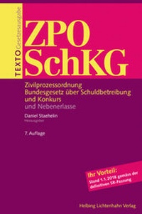 Enlarge image Cover: Texto ZPO/SchKG - Helbing & Lichtenhahn