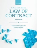 Cover: Koffman & Macdonald's Law of Contract - Oxford University Press