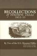 Cover: Recollections of Western Texas, 1852-55 - Texas Tech Press,U.S.