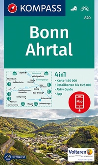 Abbildung von: KOMPASS Wanderkarte 820 Bonn, Ahrtal 1:50.000 - KOMPASS-Karten