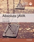 Cover: Absolute Java, Global Edition - Pearson