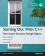 Cover: Starting Out with C++ from Control Structures through Objects, Brief Version, Global Edition - Pearson Education Limited