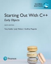 Abbildung von: Starting Out with C++: Early Objects, Global Edition - Pearson