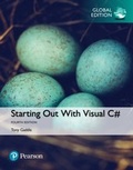 Cover: Starting Out with Visual C#, Global Edition - Pearson