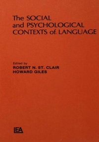 Abbildung von: The Social and Psychological Contexts of Language - Lawrence Erlbaum Associates Inc