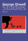 Cover: George Orwell Studies Vol.2 No.1 - Theschoolbook.com