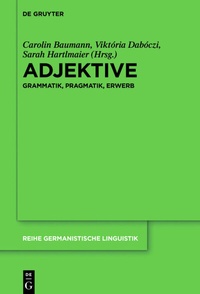 Abbildung von: Adjektive - De Gruyter