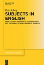 Cover: Subjects in English - De Gruyter Mouton