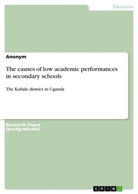 Bild: The causes of low academic performances in secondary schools - GRIN Verlag