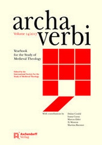 Abbildung von: Archa Verbi, Volume 14/2017 - Aschendorff