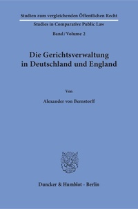 Abbildung von: Die Gerichtsverwaltung in Deutschland und England. - Duncker & Humblot