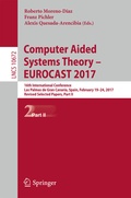 Cover: Computer Aided Systems Theory - EUROCAST 2017 - Springer