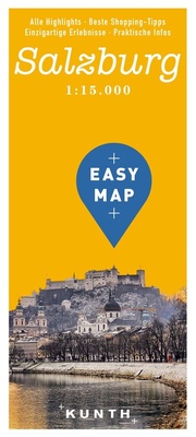 Abbildung von: KUNTH EASY MAP Salzburg 1:15.000 - Kunth Verlag