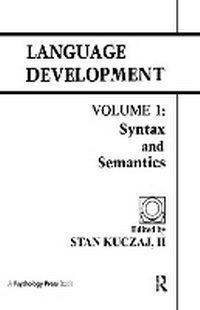 Abbildung von: Language Development - Lawrence Erlbaum Associates Inc