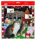 Cover: Adventskalender Ivory Cats 2 - mit 24 Stickern - mit Glitzer - mit rotem Stoffband - Format 30 x 30 cm - DuMont Buchverlag