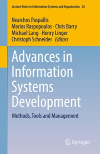 Enlarge image Cover: Advances in Information Systems Development - Springer
